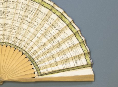 Music notation folding fan